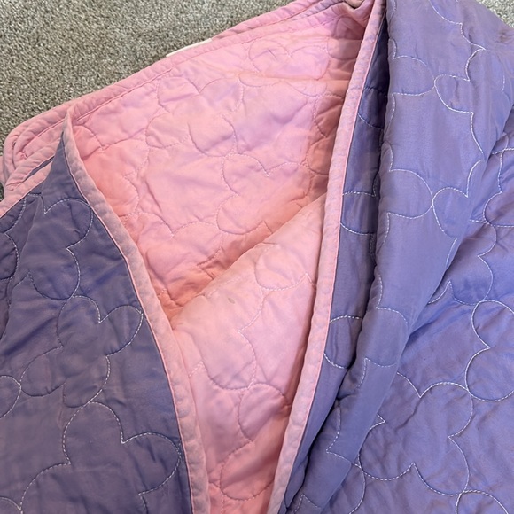 Waverly Kids pink and purple reversible full size quilt with two shams - Picture 5 of 5